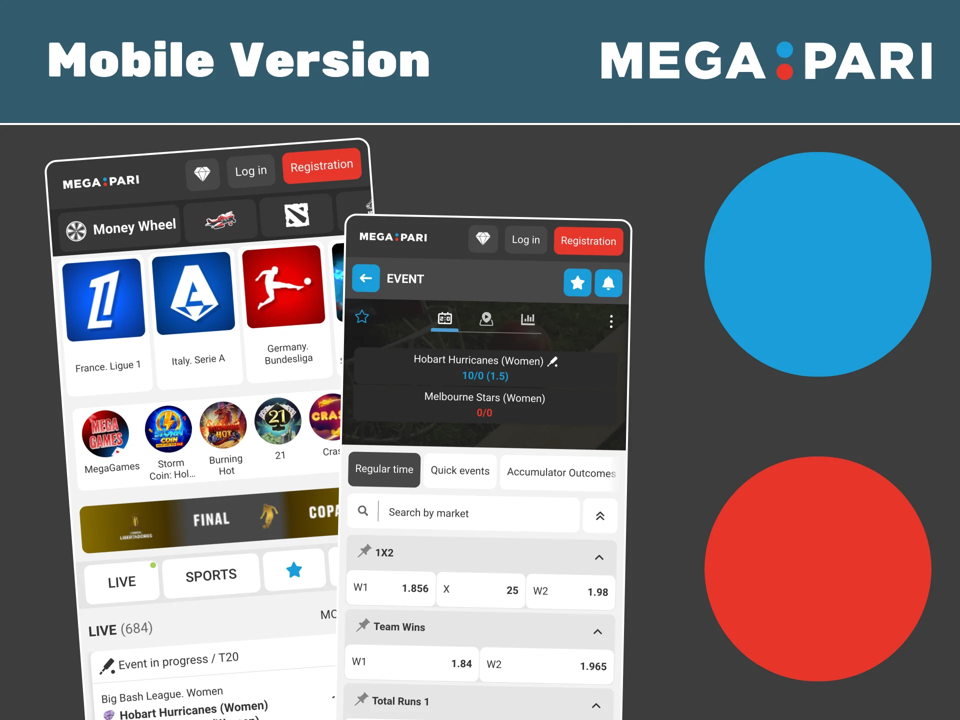 Bet on Megapari mobile site and enjoy a convenient interface.
