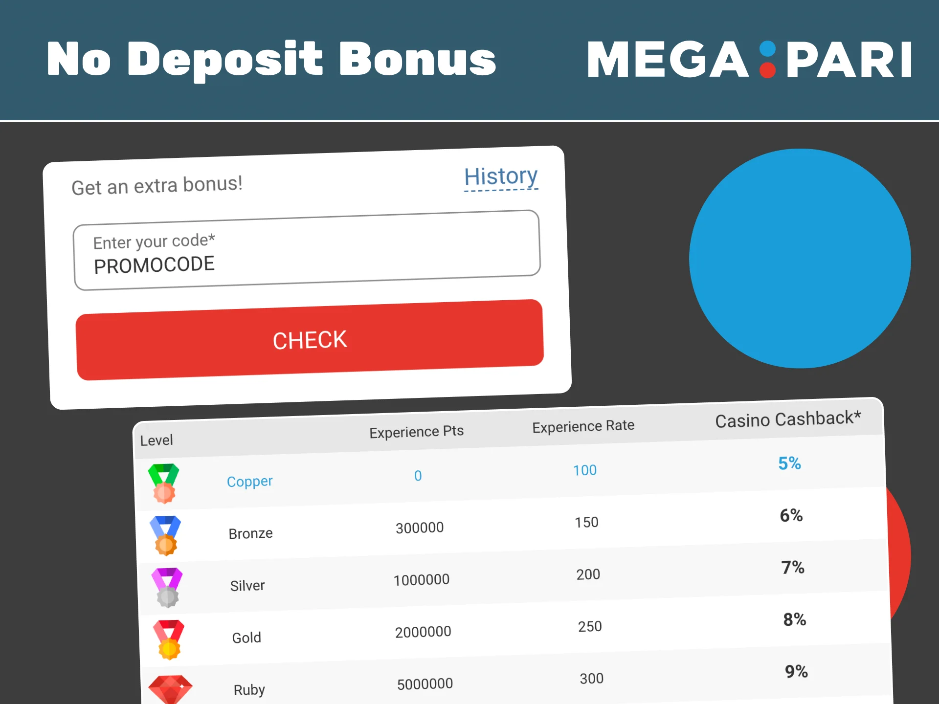 Claim your Megapari no deposit bonus and get free rewards instantly.