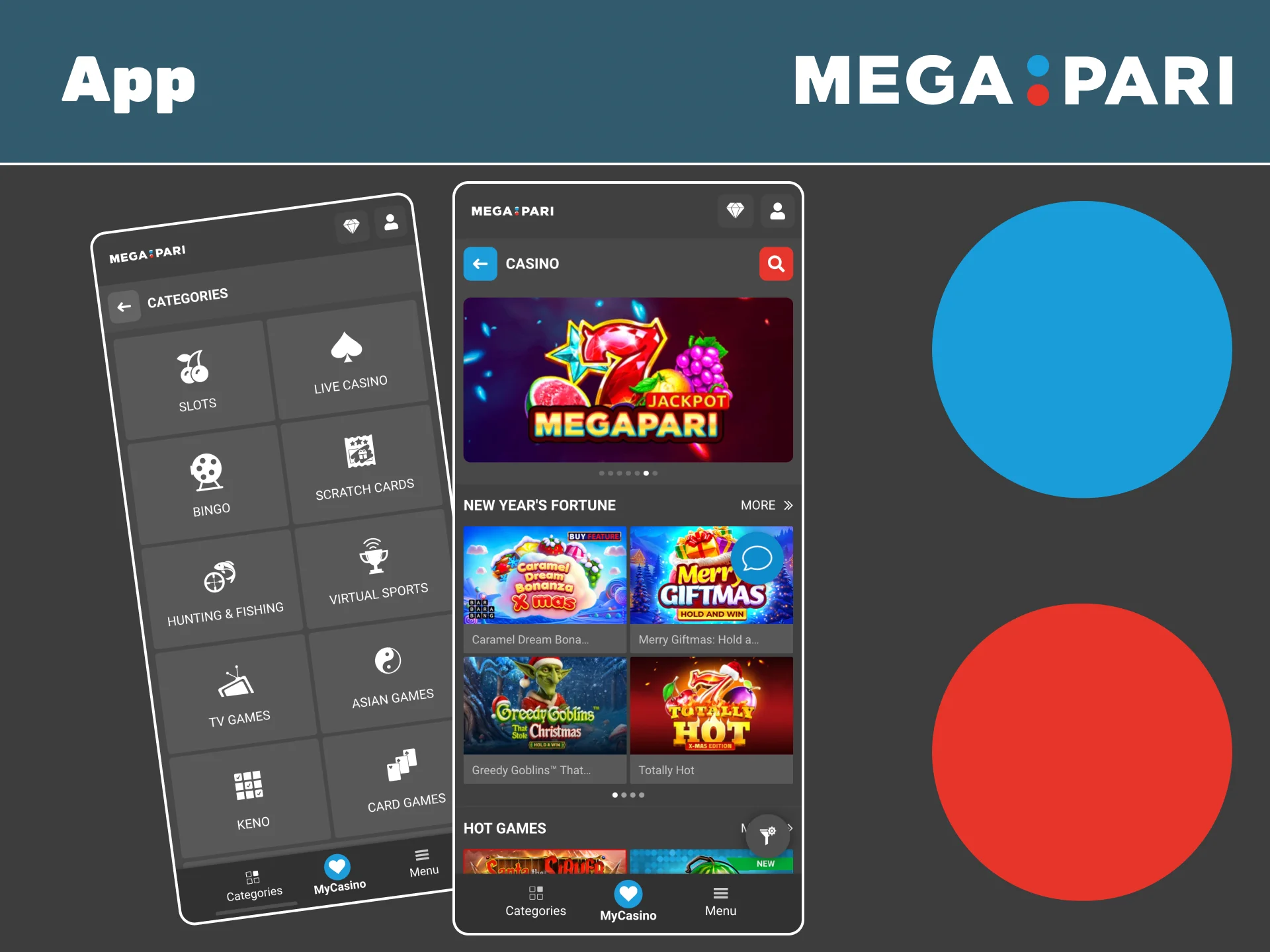 Download the Megapari casino app and enjoy all games on your mobile device.
