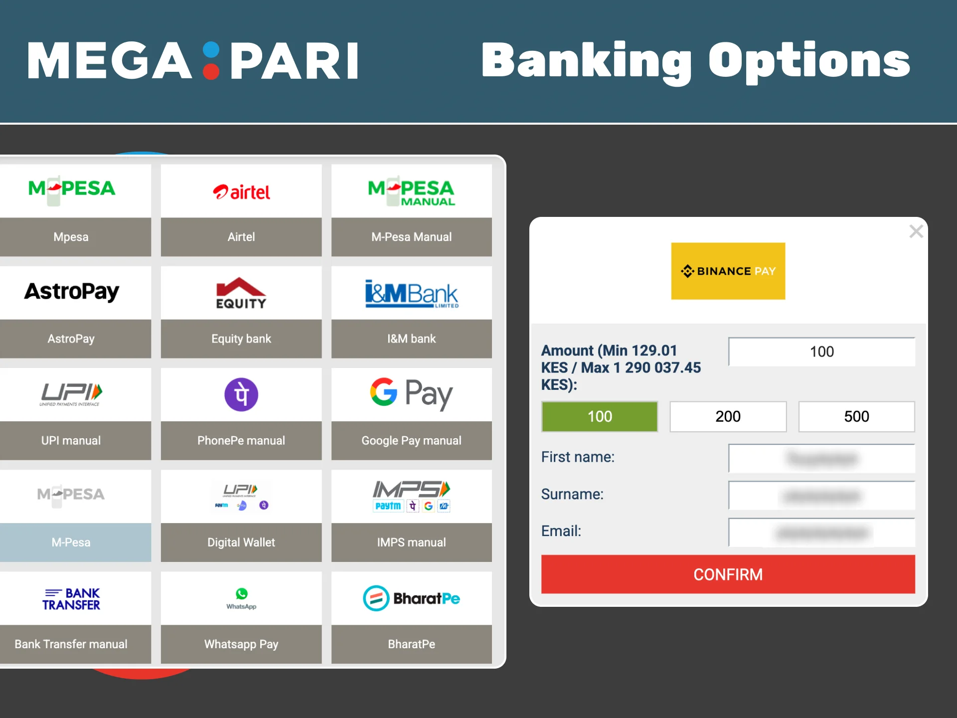 Choose secure banking options at Megapari casino for fast deposits and withdrawals.