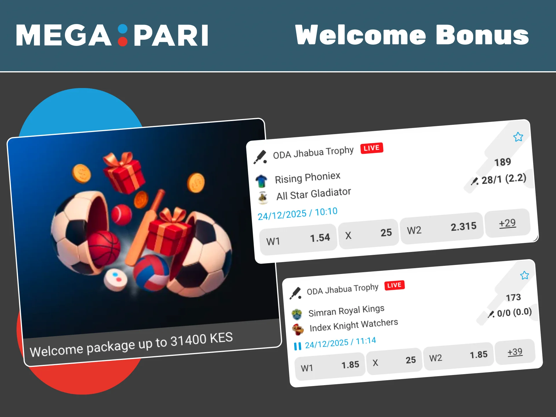 Start cricket betting and claim your new user bonus at Megapari.