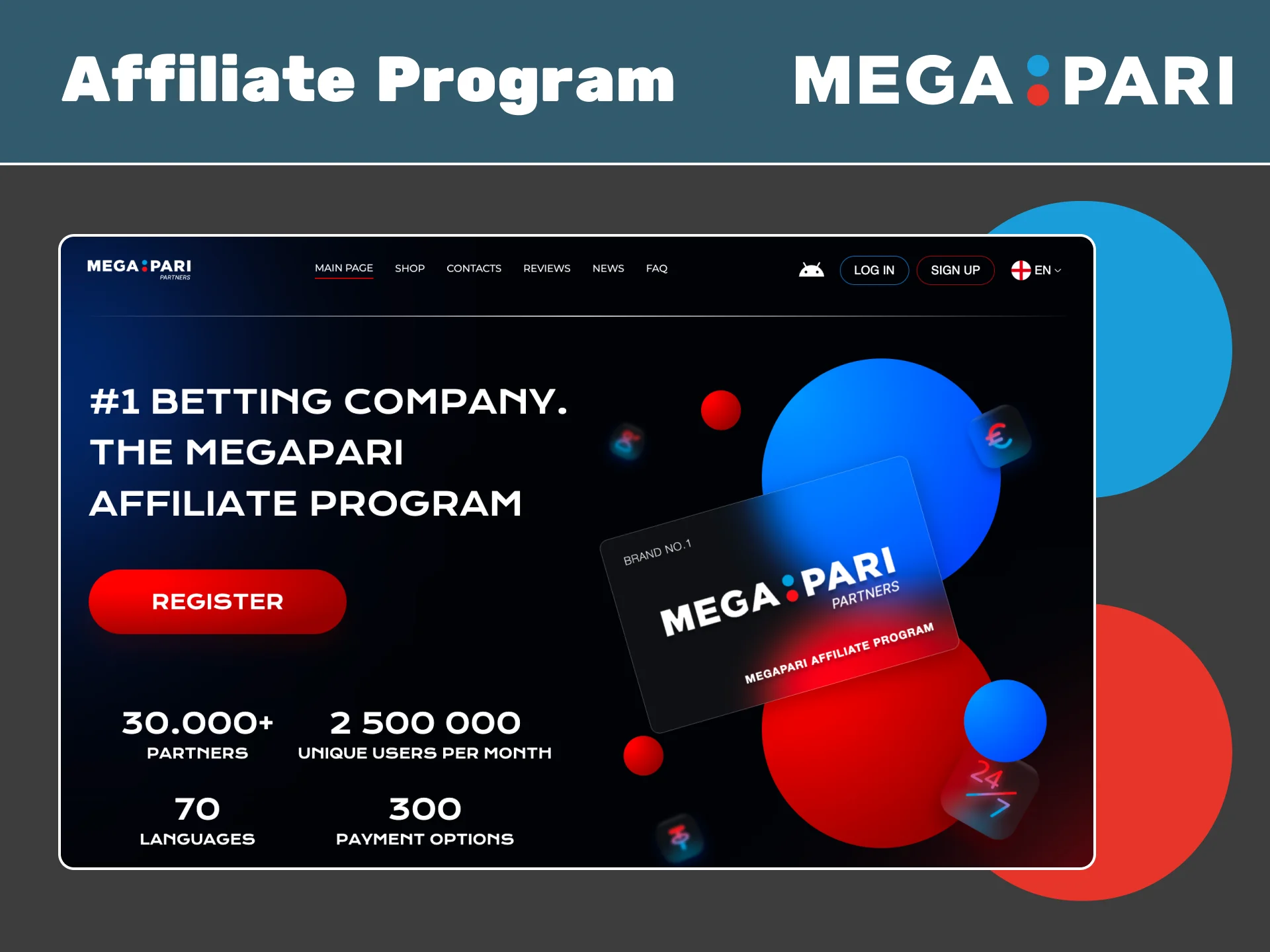 Manage your affiliate workflow on Megapari with a convenient platform.