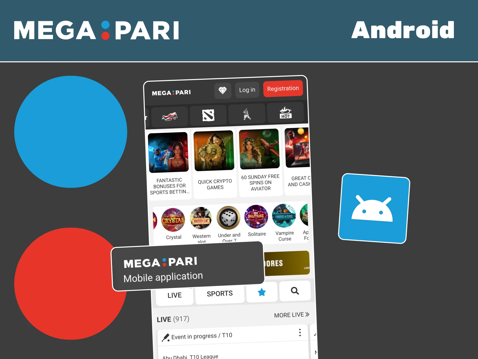 Download the Megapari app on Android and start betting today.