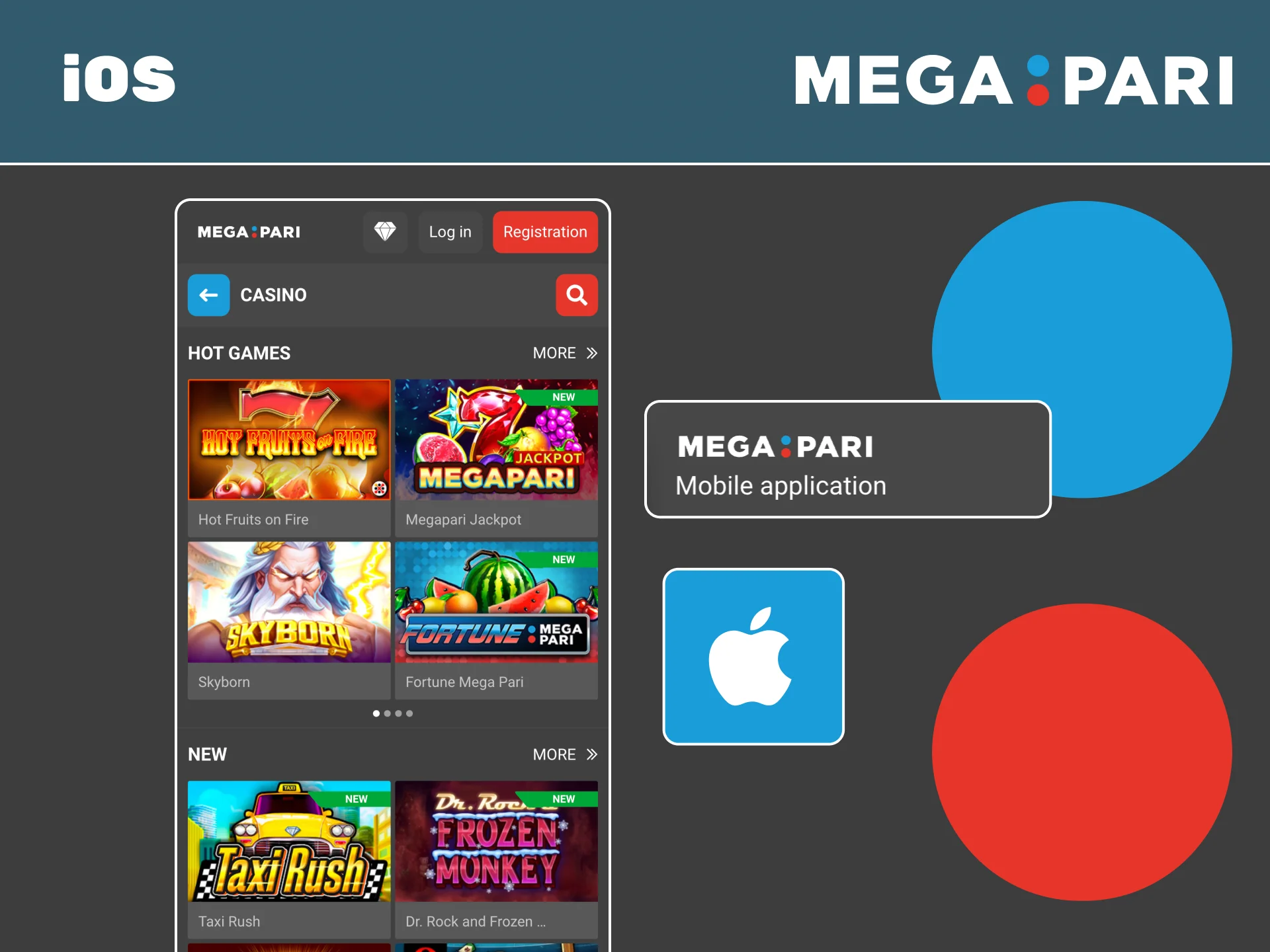 Download the Megapari app on iOS and start betting easily.