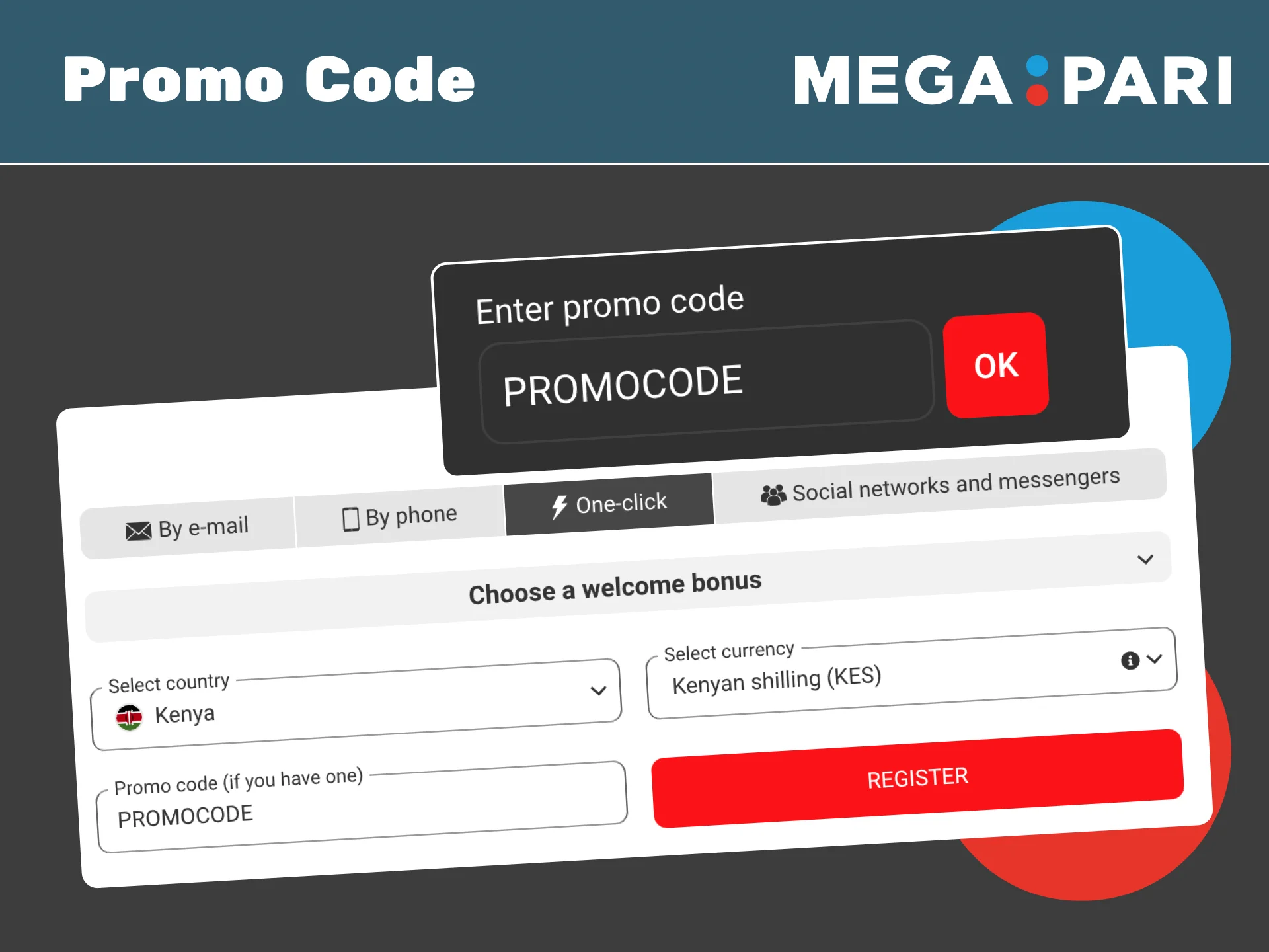 Use your Megapari promo code to boost your welcome bonus during registration.