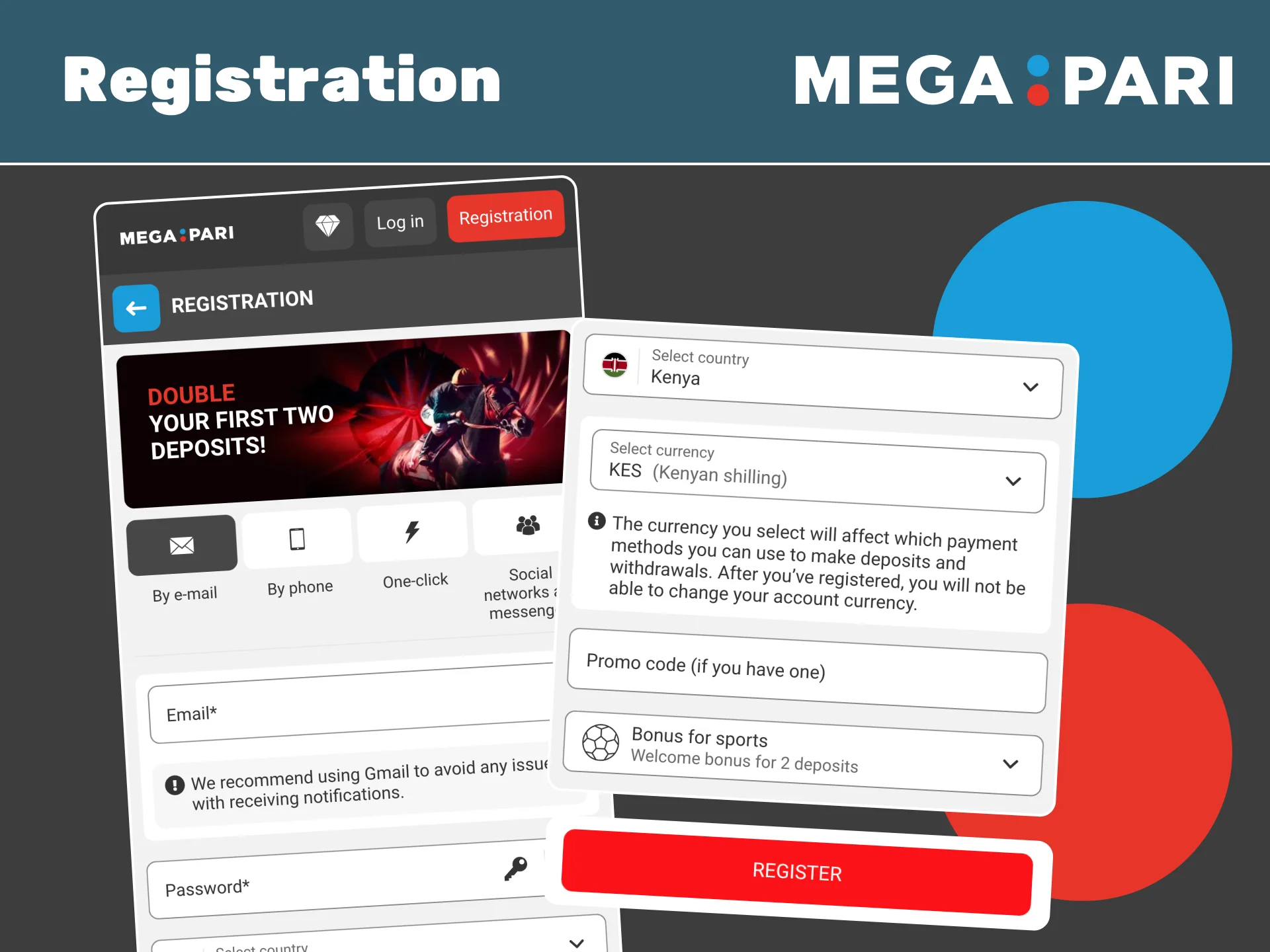 Register on Megapari app and start betting instantly.