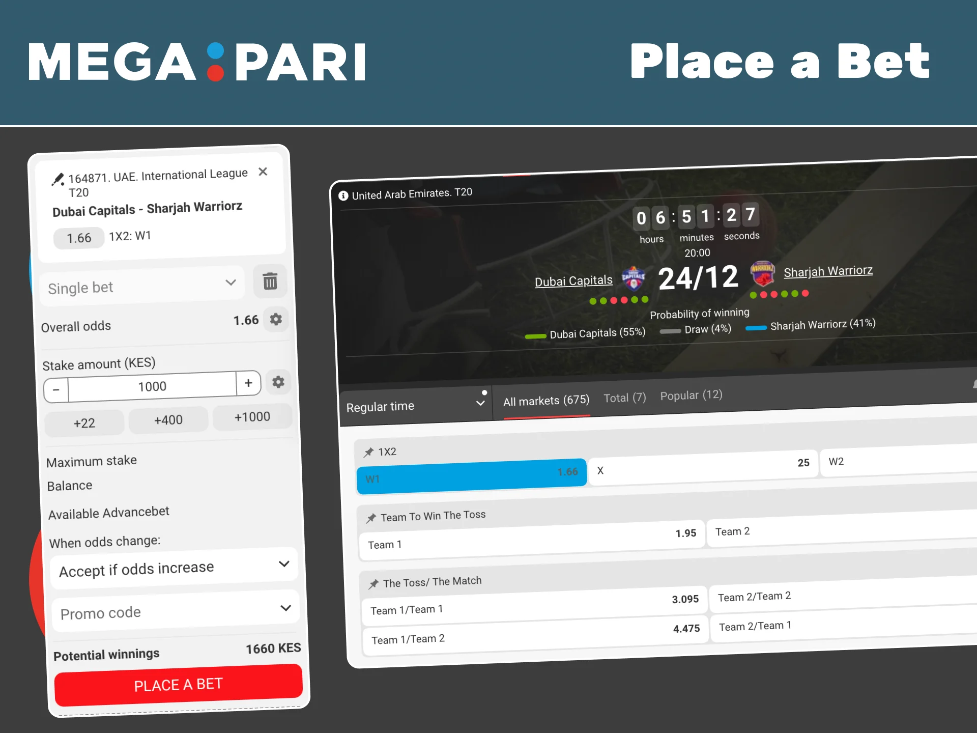Bet on your favorite cricket match and win with Megapari.