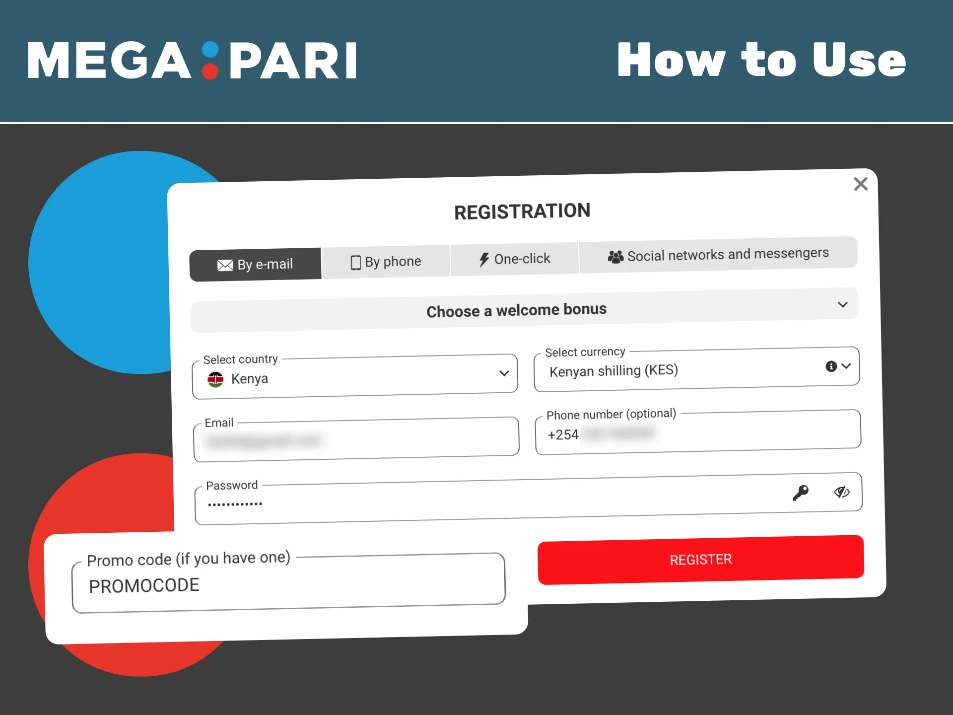 Activate your Megapari promo code and claim extra rewards during registration.